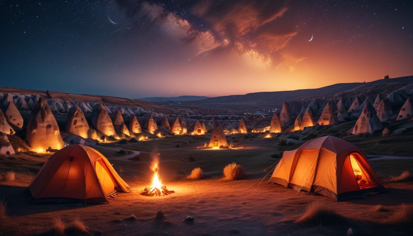 Kapadokya'da Peri Bacaları Eşliğinde Kamp Deneyimi